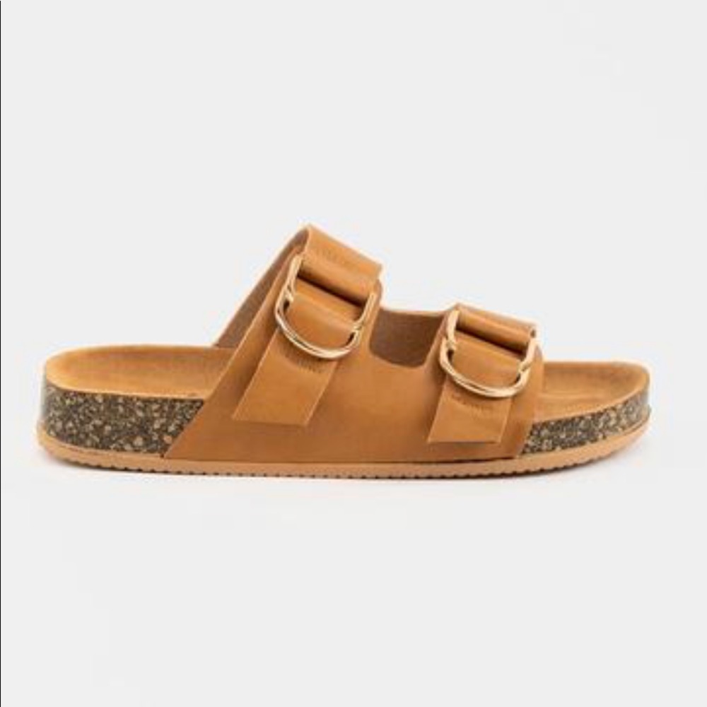 Quipid Luka Double Buckle Sandal- Tan